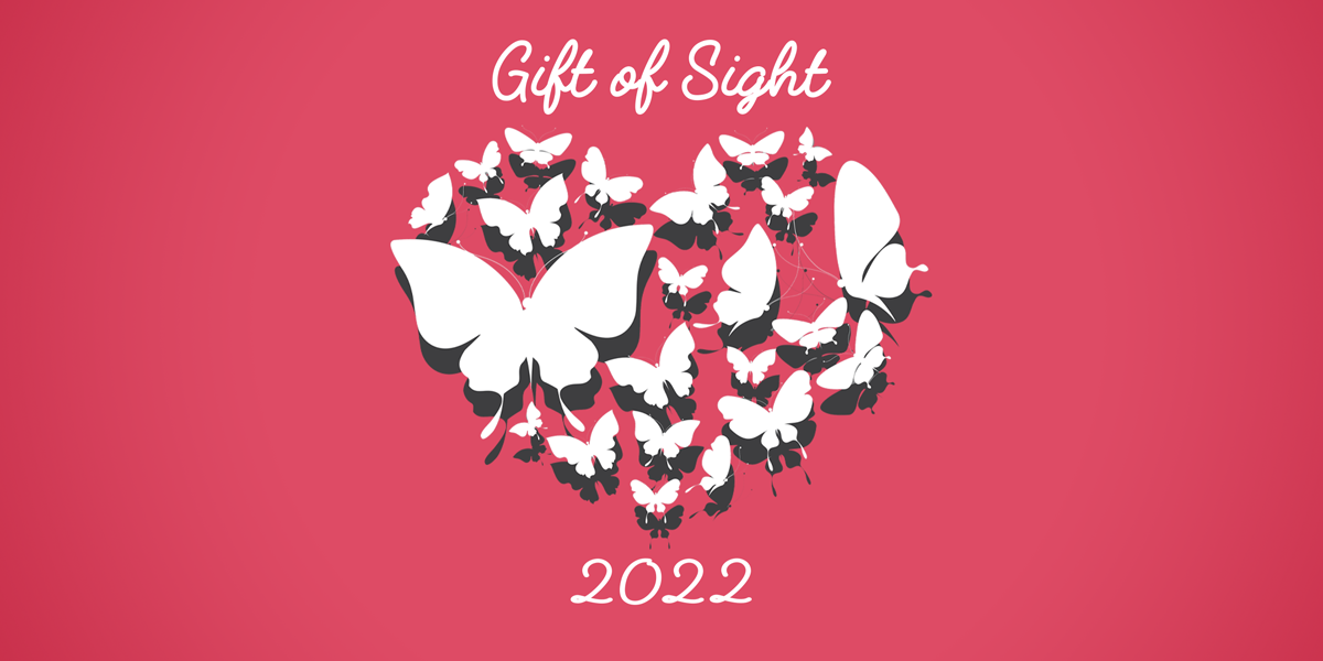 Gift of Sight 2022 butterflies in the shape of a heart